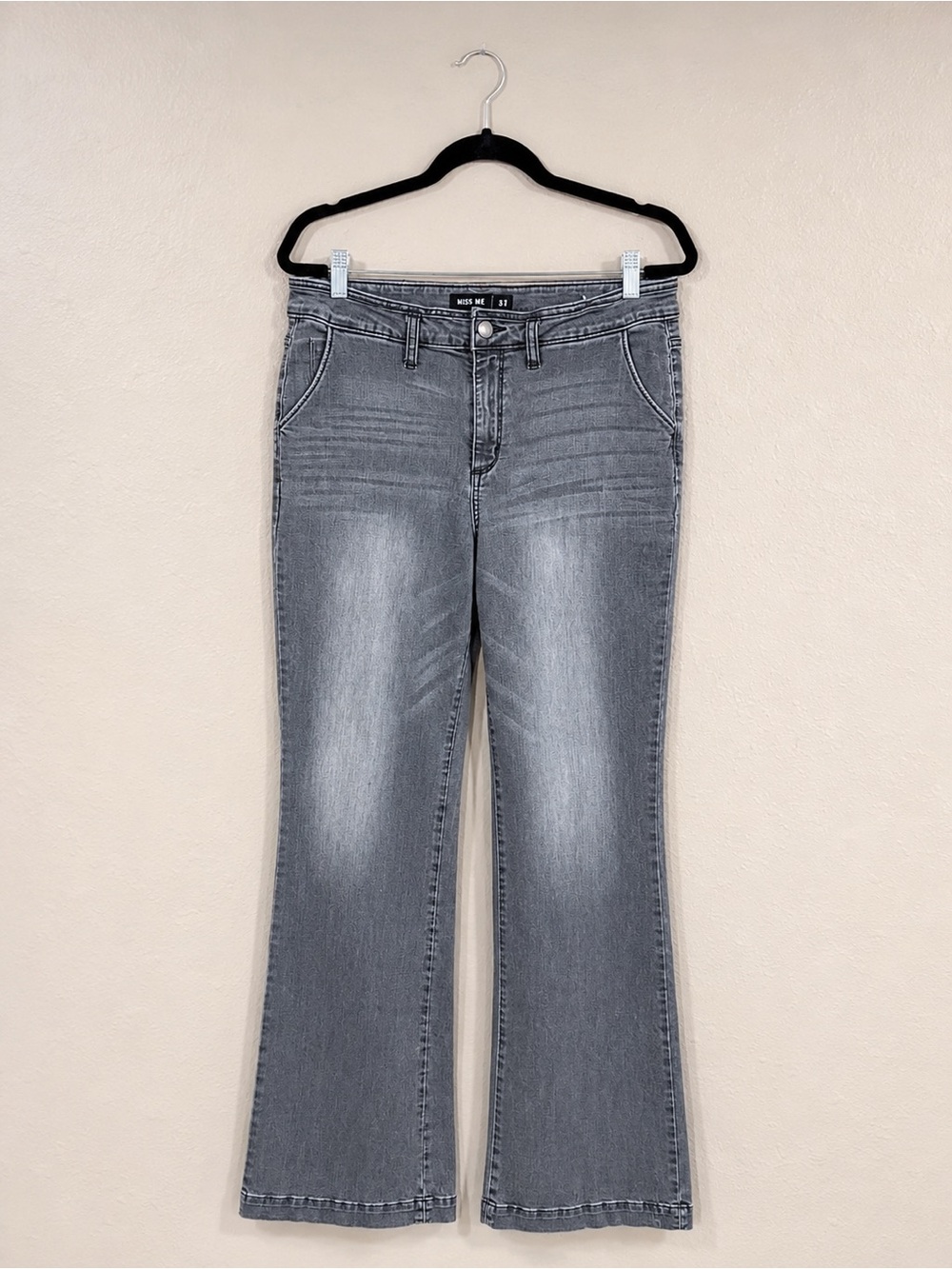 Miss Me Grey Flare Jeans
